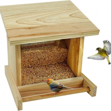 Wooden Bird Feeder