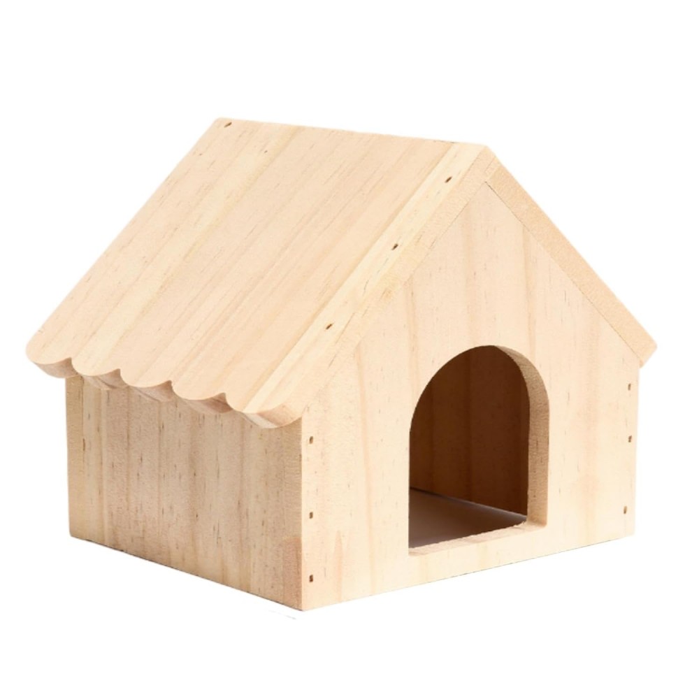 Hamster Wood House Hut Cage