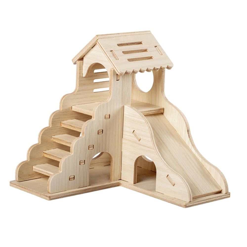 Wooden Hamster House Solid Wood Cage